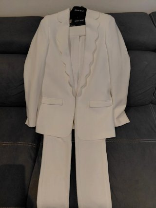 Completo Denny Rose bianco giacca e pantaloni