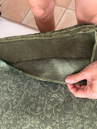 Corte para traje fallera manga larga verde musgo