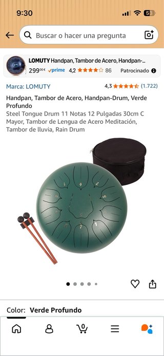 Tamburi metallici tibetani verdi