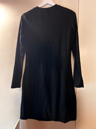 Vestito nero manica lunga con cuori