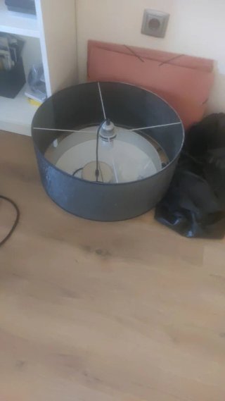 Lámpara de techo tela y metal