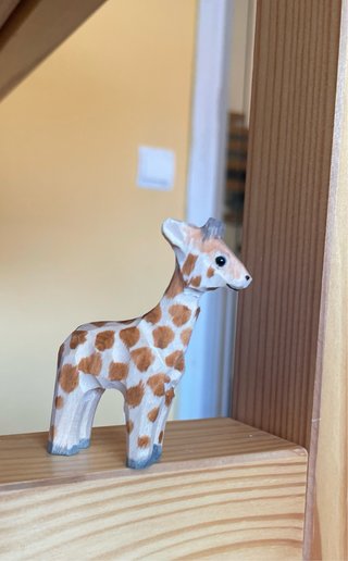 Mini Jirafa Madera Decorativa