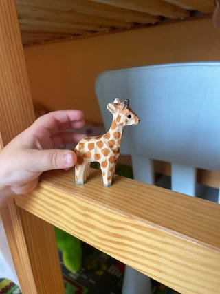 Mini Jirafa Madera Decorativa