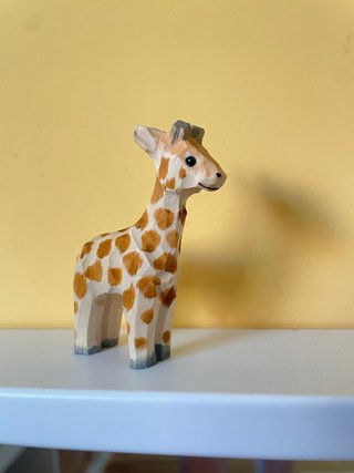Mini Jirafa Madera Decorativa
