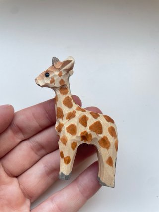Mini Jirafa Madera Decorativa