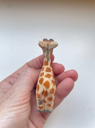 Mini Jirafa Madera Decorativa