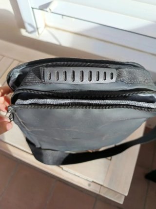 Bandolera polipiel negra