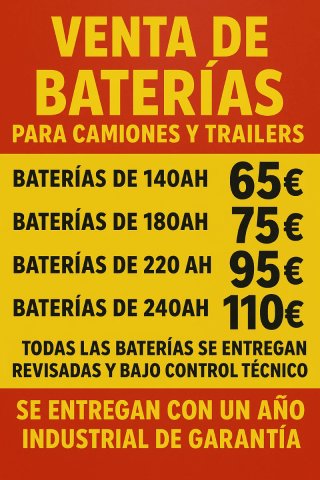 Baterías Coche, Furgoneta y Camión