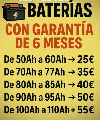 Baterías Coche, Furgoneta y Camión