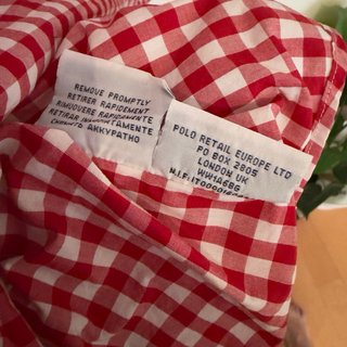 Camisa Polo Ralph Lauren cuadros roja XXL