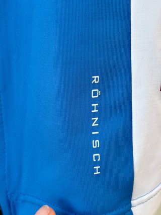 Top tecnico Röhnisch donna zip blu bianco nero 42