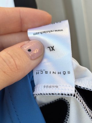 Top tecnico Röhnisch donna zip blu bianco nero 42