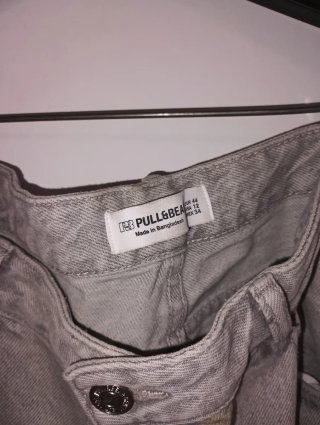 Pantalones vaqueros Pull&Bear beige Talla l