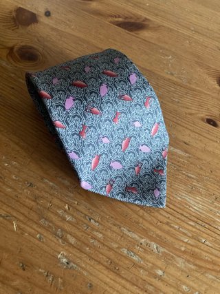 Corbata Loewe Gris y Rosa
