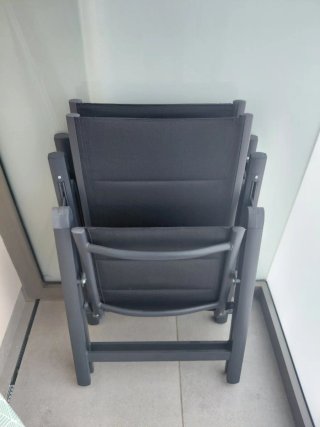 Silla multiposiciones aluminio gris