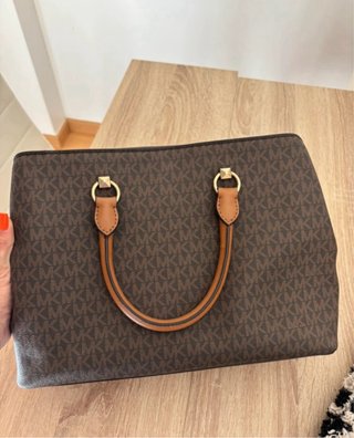 Mala Michael Kors Castanha Dourada