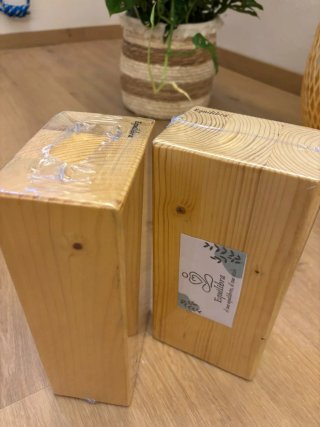 Coppia Mattoni Yoga Legno Premium