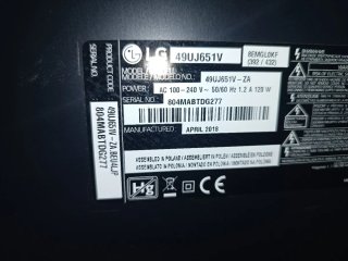 LG 49UJ651V 4K UHD 49 para reparar