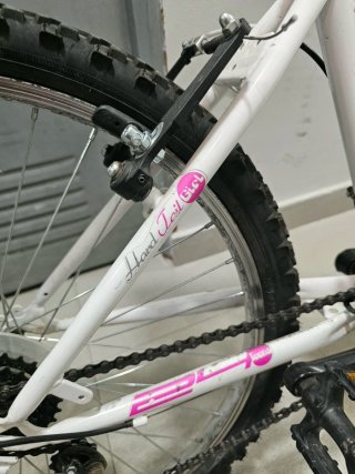 Bicicleta Hard tail 24 pulgadas blanco y rosa