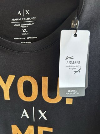 Camiseta Armani Exchange XL Negra Nueva
