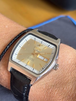 Reloj Enicar Vintage Automático Dorado/Plateado