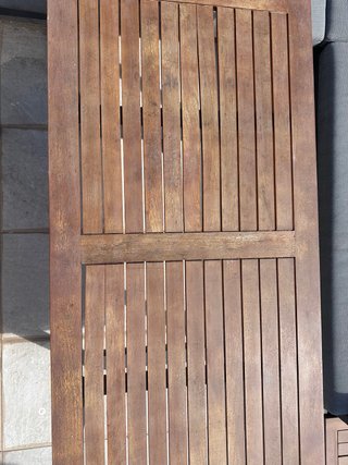 Conjunto terraza: sofá rinconero, mesa y banco