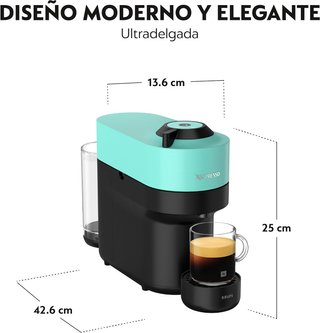 Cafetera Nespresso Vertuo Pop Menta Krups