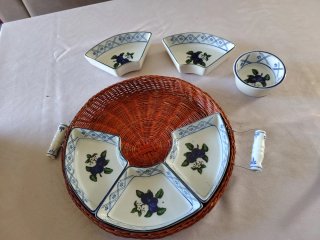 Antipastiera ceramica vintage con manici