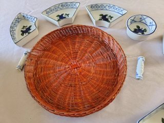 Antipastiera ceramica vintage con manici