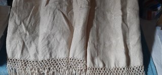 2  asciugamani vintage  in lino lavorato