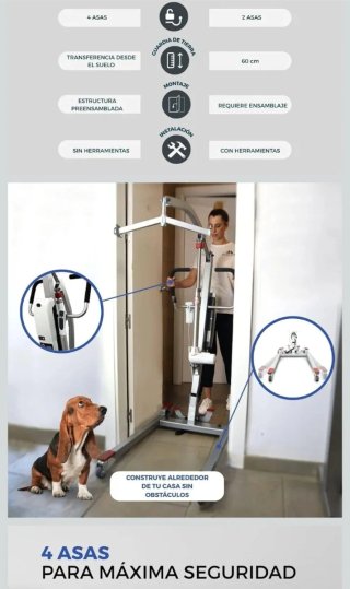 Grúa elevador para personas mayores.