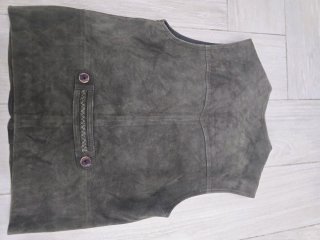 Gilet Lekra vera pelle scamosciata