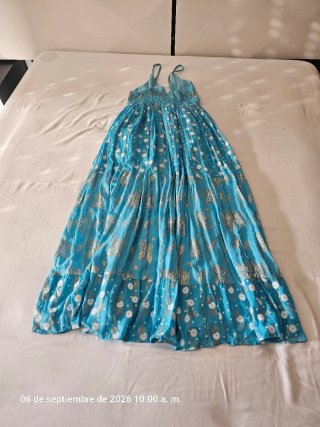 Vestido largo tirantes estampado