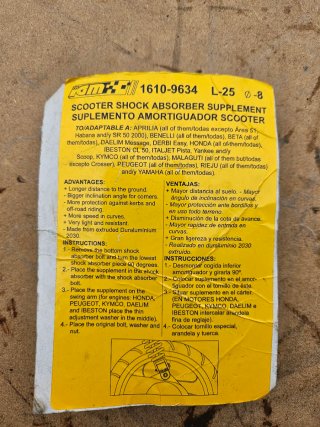 Alza amortiguador scooter IGM