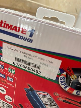 OptiMate 1 DUO Cargador Batería Moto