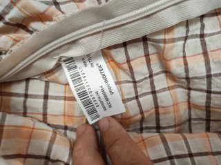 Blusa Zara cuadros naranja y marrón