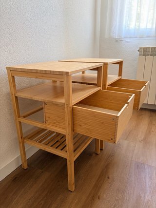 Due Comodini NORDKISA in Bambù di Ikea quasi nuovi