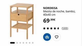 Due Comodini NORDKISA in Bambù di Ikea quasi nuovi