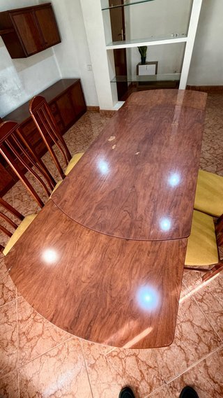 Mesa extensible madera con 5 sillas