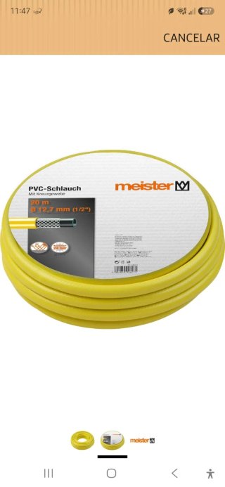 Manguera PVC 12,7 mm (1/2) 20m