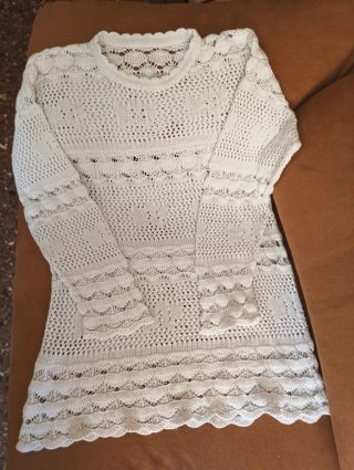 Jersey de punto blanco talla única