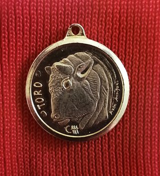 Ciondolo dorato Toro