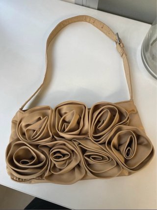 Monki Borsa Oro/Senape con Rose