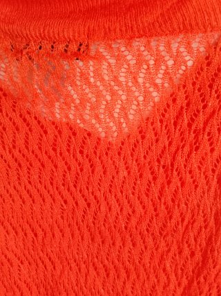 Camiseta Mango calada naranja S
