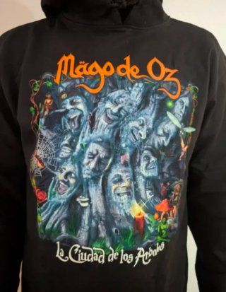 SUDADERA NEGRA CAPUCHA - MAGO DE OZ - TALLA XL