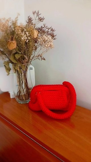 Bolso artesanal tejido