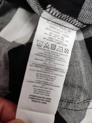 Camisa cuadros blanco y negro