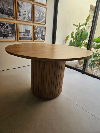 Mesa redonda madera maciza mango 120cm