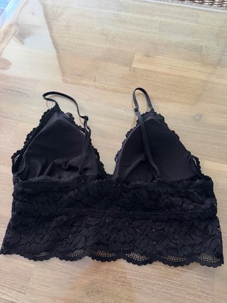 Conjunto Top Encaje y Body Negro Talla M