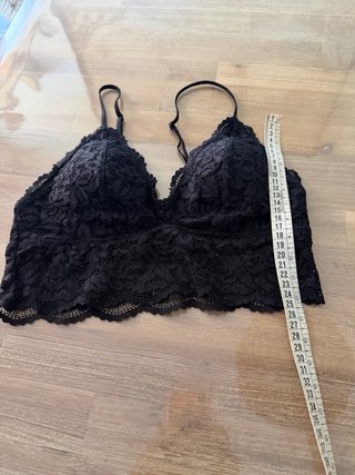 Conjunto Top Encaje y Body Negro Talla M